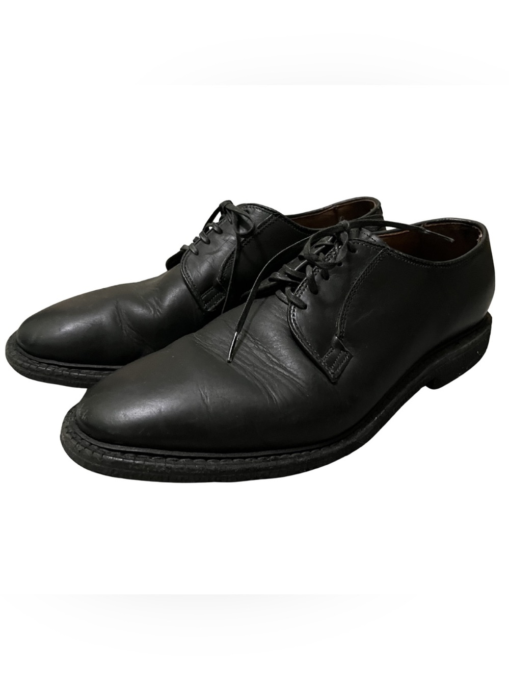 Allen Edmonds Badlands Dress Shoes Mens 10.5 Leather Black Plain Oxford Formal